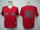 Boston Red Sox #15 Pedroia Red Cool Base Jerseys