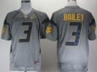 Nike West Virginia Mountaineers #3 Stedman Bailey Grey College Football Jerseys