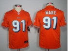 Nike Miami Dolphins #91 Wake Orange Kids Limited Jerseys