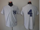 New York Yankees #4 Lou Gehrig White Jersey
