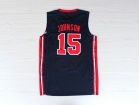 Nike Dream Team #15 Johnson Dark Blue USA Retro Jerseys