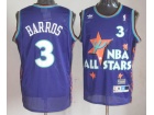 NBA All Star #3 Barros Purple Hardwood Classic Swingman Jerseys