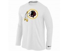 Nike Washington Red Skins Logo Long Sleeve T-Shirt White