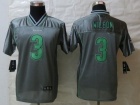 Youth Nike Seattle Seahawks #3 Russell Wilson Grey Vapor Elite Jerseys