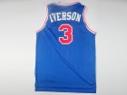 Philadelphia 76ers #3 IVERSON Blue Hardwood Classic 10th Jerseys