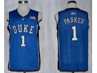 Duke Blue Devils #1 Jabari Parker Blue 2013 ACC Patch NCAA Authentic Basketball Performance Jerseys