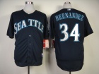 Seattle Mariners 34 Felix Hernandez Dark Blue Cool Base 2014 New Season Jerseys