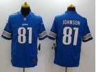 Detroit Lions #81 Calvin Johnson Baby Blue Nike Limited Jerseys