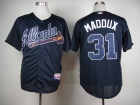 Atlanta Braves #31 Greg Maddux Blue Cool Base Jersey