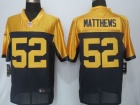 Green Bay Packers #52 Clay Matthews Green Blue Throwback Nike Limited Jersey