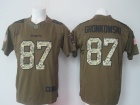 New England Patriots #87 Rob Gronkowski Green Salute to Service Nike Limited Jerseys