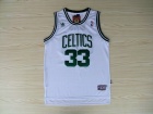 Boston Celtics #33 Larry Bird White Hardwood Classic Throwback Jerseys