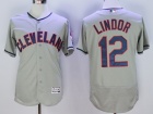 Cleveland Indians #12 Francisco Lindor Gray Flexbase Jerseys