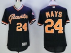 San Francisco Giants #24 Willie Mays Black Pullover Flex Base Jerseys