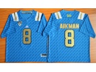 UCLA Bruins #8 Troy Aikman Blue New Style College Football Jerseys