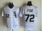 Chicago White Sox #72 Carlton Fisk White Strips Flexbase Jerseys