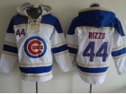 Chicago Cubs #44 Anthony Rizzo White Baseball Hoodie