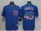 Chicago Cubs #49 Jake Arrieta Blue USA Flag Cool Base Jerseys