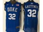 Duke Blue Devils #32 Christian Laettner Blue 