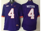 Youth Clemson Tigers #4 Deshaun Watson Purple with Fuller Patch College Football Jerseys