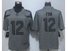 Seattle Seahawks #12 Fan Gridiron Gray Limited Football Jerseys