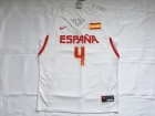 Spain #4 Pau Gasol White Nike Men's Basketball Jerseys