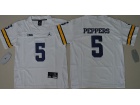 Youth Jordan Brand Michigan Wolverines #5 Jabrill Peppers White College Football Limited Jersey