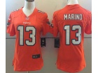 Miami Dolphins #13 Dan Marino Orange Women Jersey