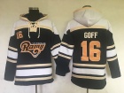 St.Louis Rams #16 Jared Goff Blue Football Hoodie