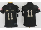 Youth Philadelphia Eagles #11 Carson Wentz Green Anthracite 2016 Salute to Service Jersey