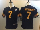 Youth Pittsburgh Steelers #7 Ben Roethlisberger Red Color Rush Jersey