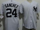 New York Yankees #24 Gary Sanchez White Cool Base Jersey