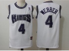 Sacramento Kings #4 Chris Webber White Basketball Jerseys