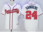 Atlanta Braves #24 Deion Sanders White Cool Base Jerseys