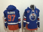 Edmonton Oilers #97 Connor McDavid Blue Pullover Hockey Hoodies