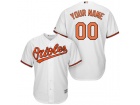 Men's Baltimore Orioles Majestic White Home Cool Base Custom Stitched Name Number Jersey