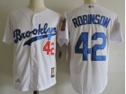 Los Angeles Dodgers #42 Jackie Robinson White Brooklyn Throwback Jerseys