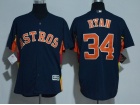 Houston Astros #34 Nolan Ryan Blue Cool Base Jerseys