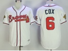 Atlanta Braves #6 Bobby Cox White 1995 Throwback Jersey