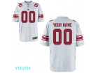 Youth New York Giants Nike White Custom Game Jersey