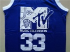 Music Television MTV #33 Will Smith Blue Basketball Jersey