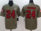 Atlanta Falcons #24 Devonta Freeman Olive Salute To Service Limited Jersey