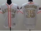 Houston Astros #35 Justin Verlander White World Series Champions Gold Program Flebase Jersey