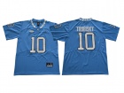 North Carolina #10 Mitch Trubisky Blue College Football Jersey