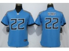 Womens Tennessee Titans #22 Derrick Henry Baby Blue Vapor Limited Jersey