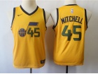 Nike Utah Jazz #45 Donovan Mitchell  Gold Youth Jersey