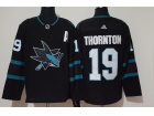 Adidas San Jose Sharks #19 Joe Thornton Black Hockey Jersey