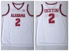 Alabama Crimson Tide #2 Collin Sexton White Basketball Jersey