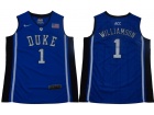 Duke Blue Devils #1 Zion Williamson Blue Elite College Basketball Jersey