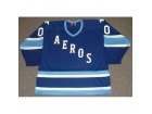 Custom Customize 1970s AHL Houston Aeros WHA Vintage Throwback Hockey Jersey Blue